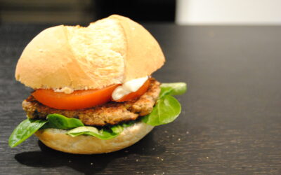 Burger aux champignons et algue dulse